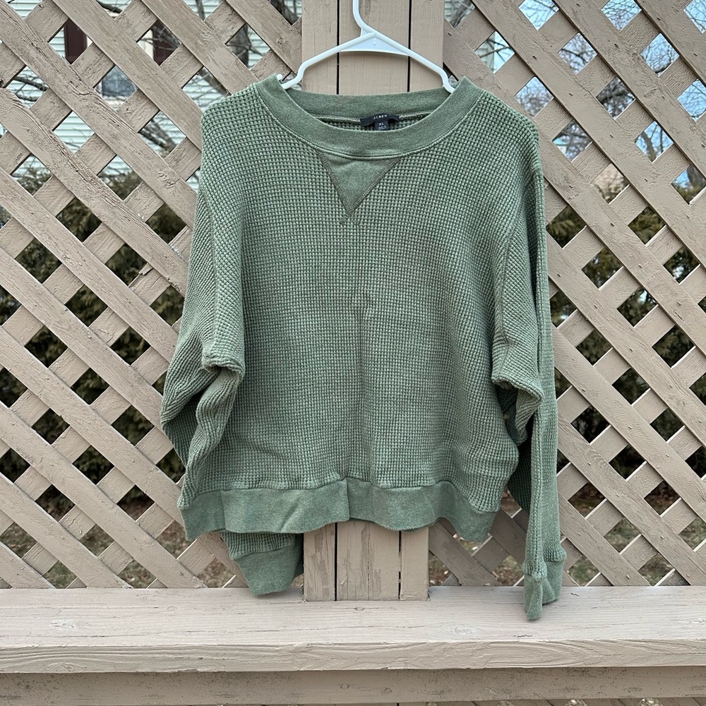 J Crew waffle knit pullover